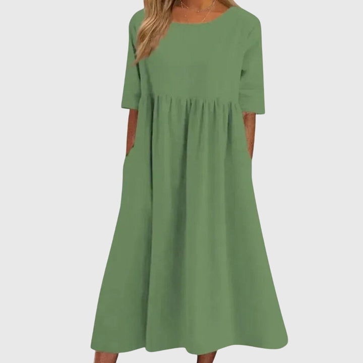 Haisley | Vestido Elegante de Manga Curta
