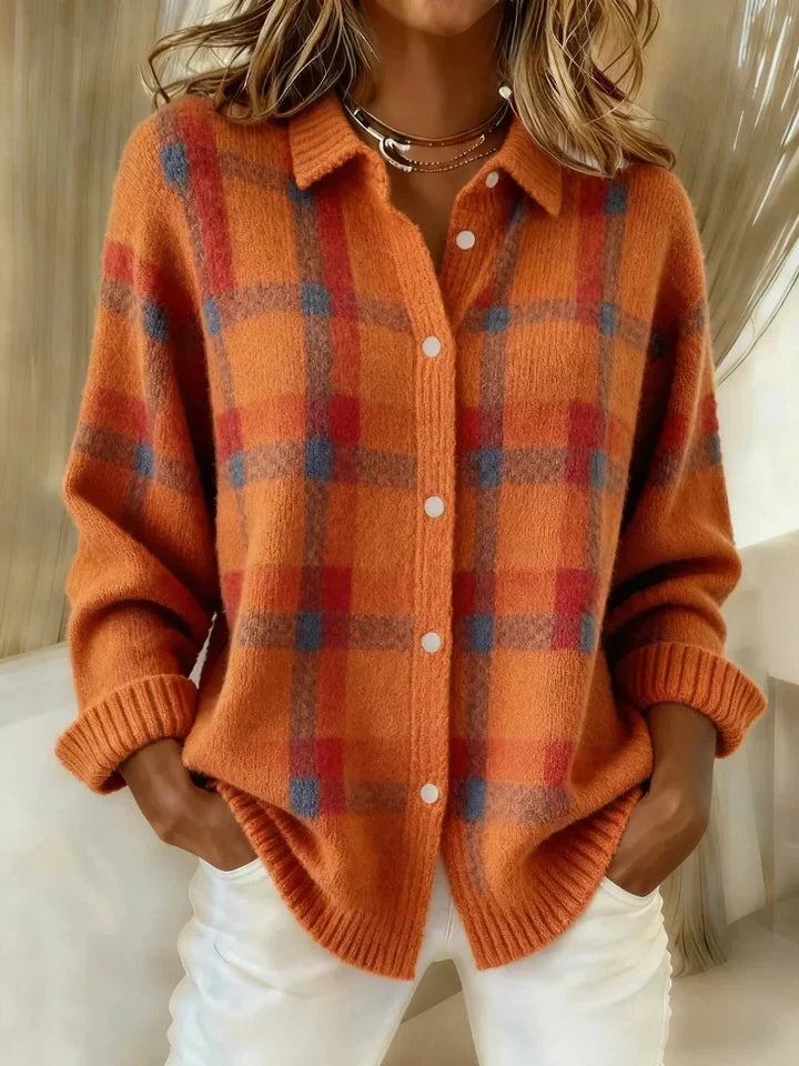 Francesca | Ladies Plaid Shirt with Pockets