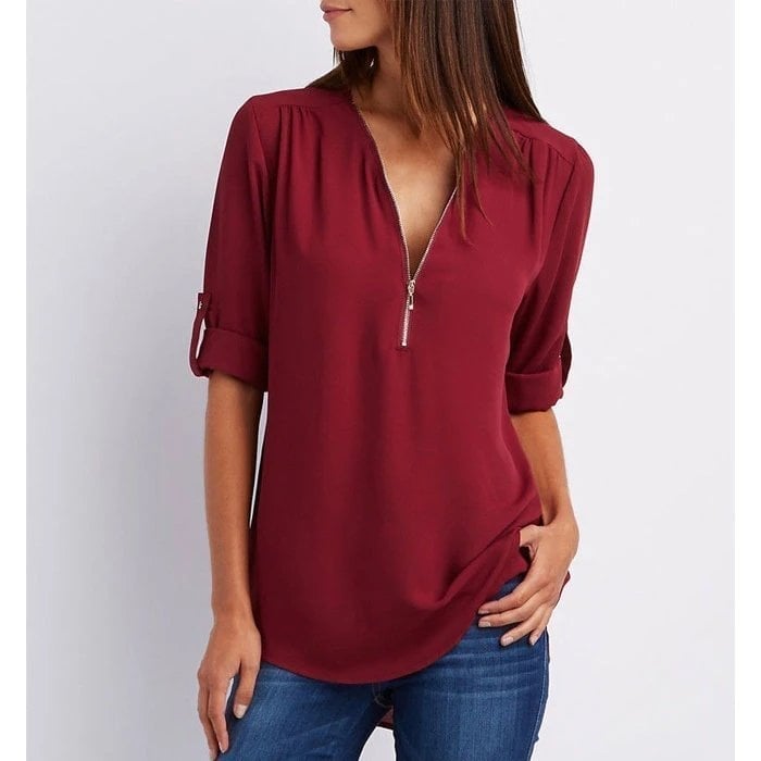 Gwen | Blusa Elegante com Zíper