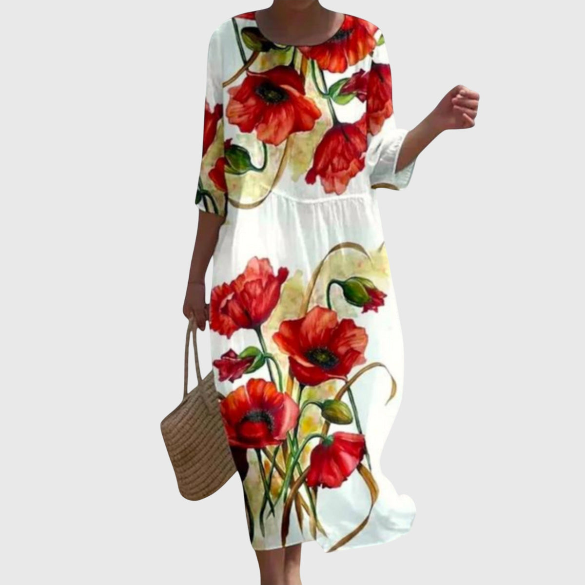 Hayley | Floral Print Flowy Maxi Dress