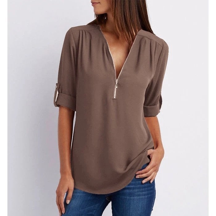 Gwen | Blusa Elegante com Zíper