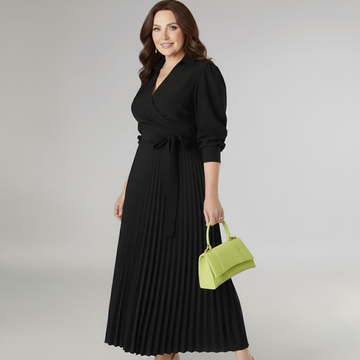 Evelina | Vestido Midi Plissado e Macio