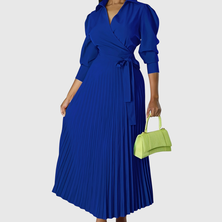 Evelina | Vestido Midi Plissado e Macio
