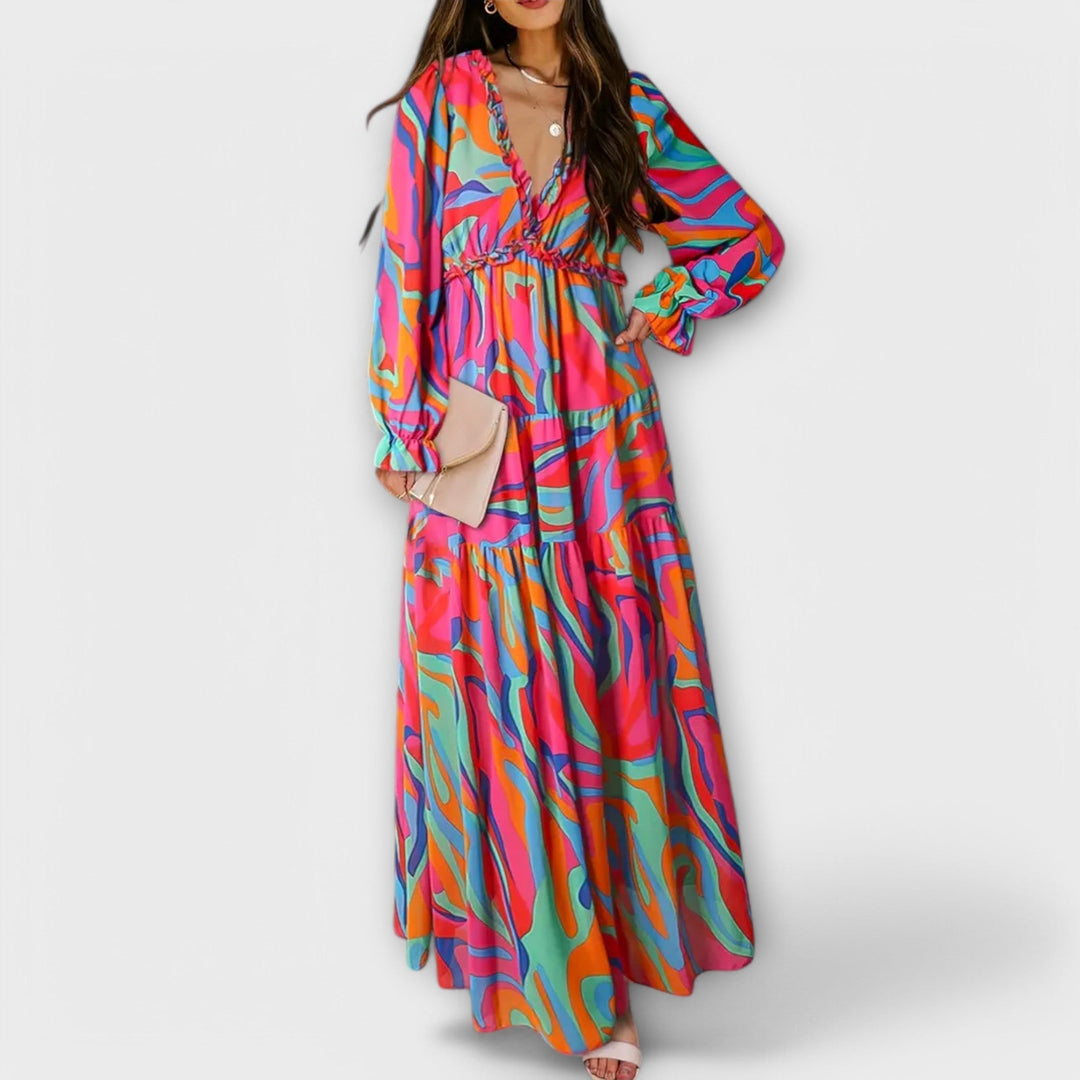 Helen | Vestido Elegante com Flores