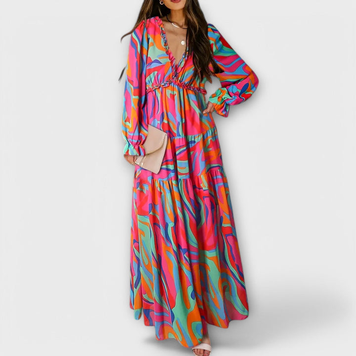 Helen | Vestido Elegante com Flores