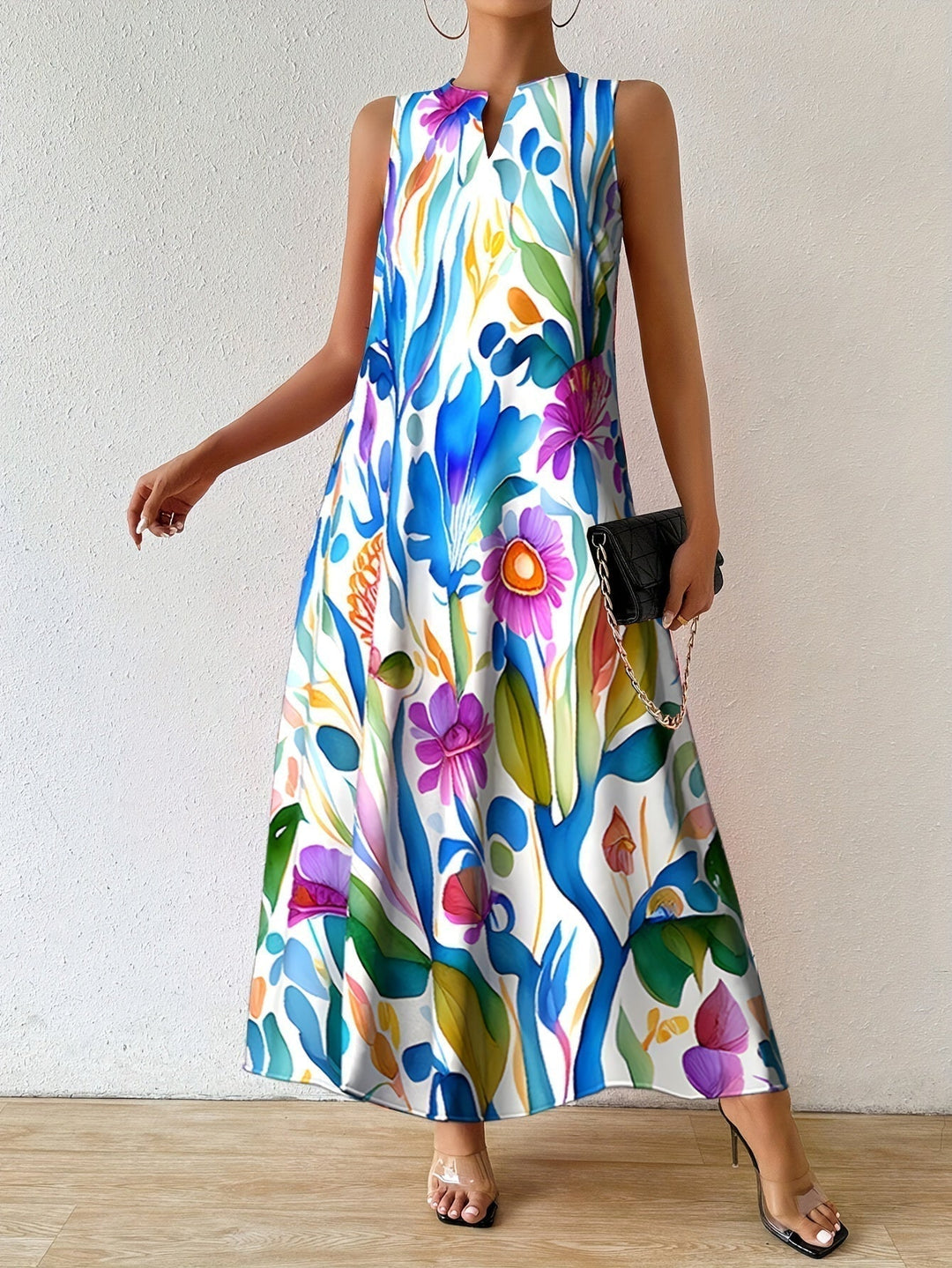 Ariana | Vestido Longo Estampado Florescendo