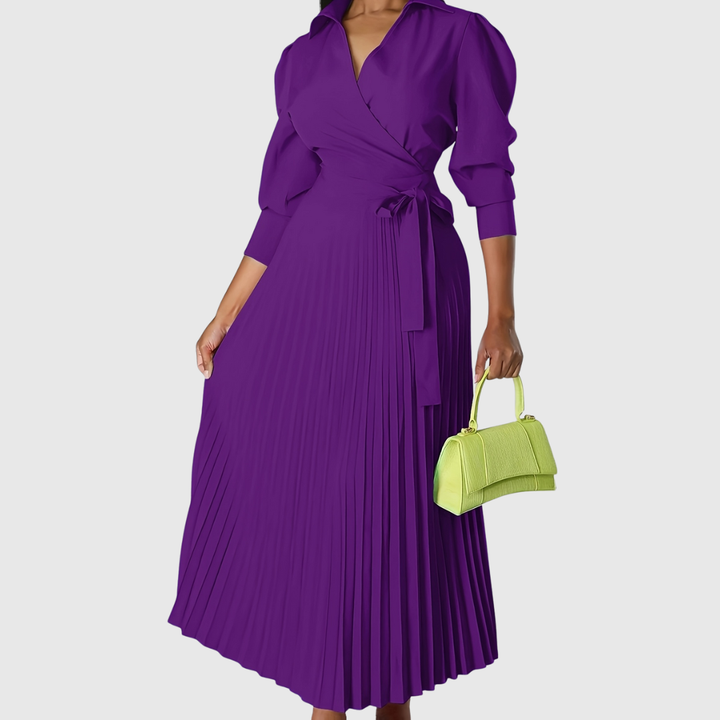 Evelina | Vestido Midi Plissado e Macio