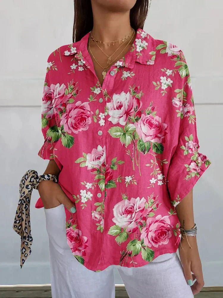 Sofie | Blusa Floral de Rosas