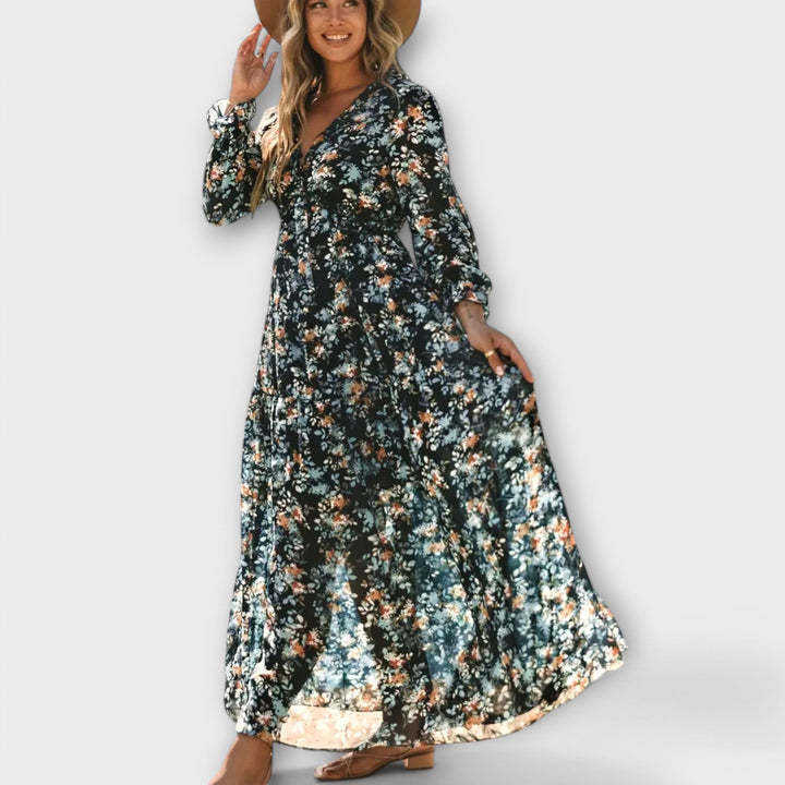 Helen | Vestido Elegante com Flores