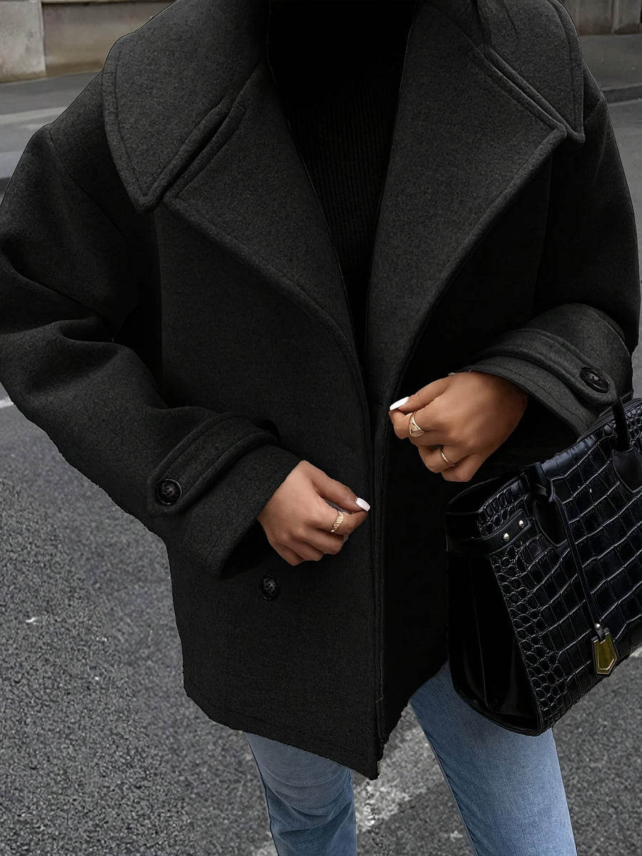 Elise | Women's Double-Breasted Jacket, Tailored Fall Layering Jacket with Buttons
