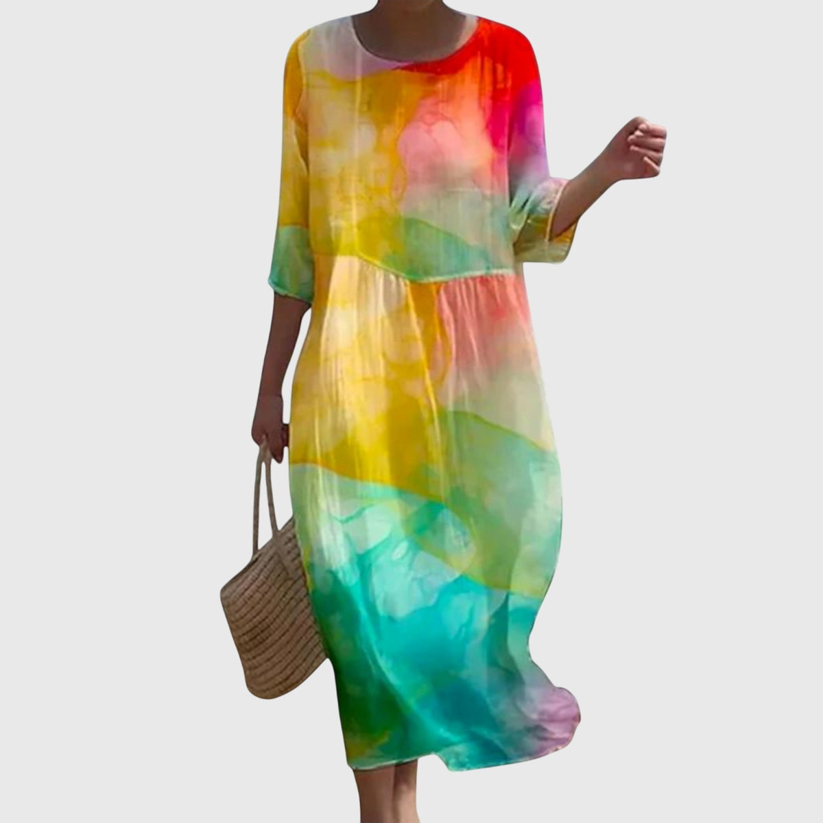 Hayley | Floral Print Flowy Maxi Dress