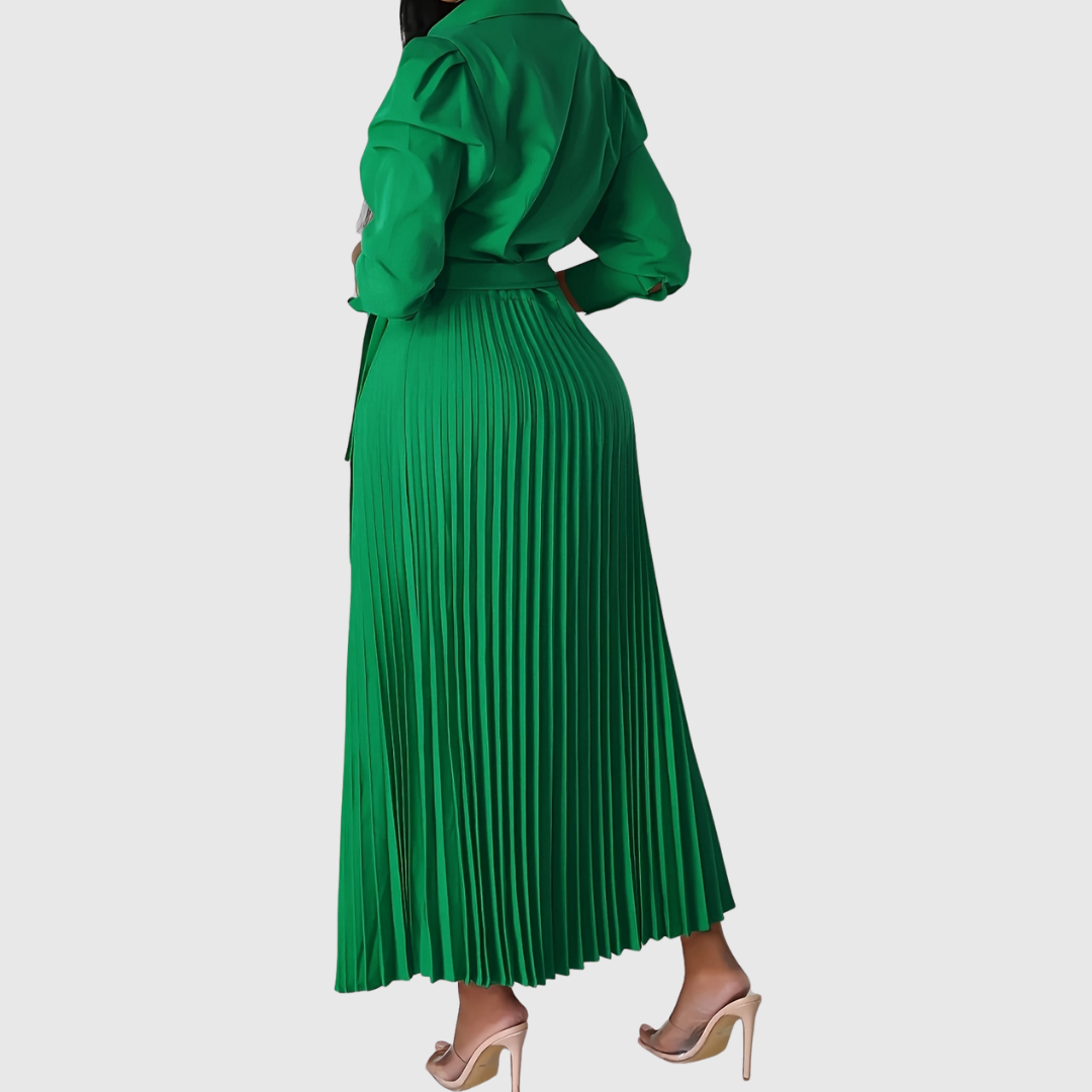 Evelina | Vestido Midi Plissado e Macio
