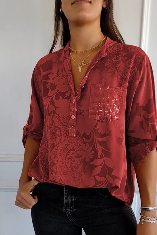 Pauline | Blusa Elegante com Paetês