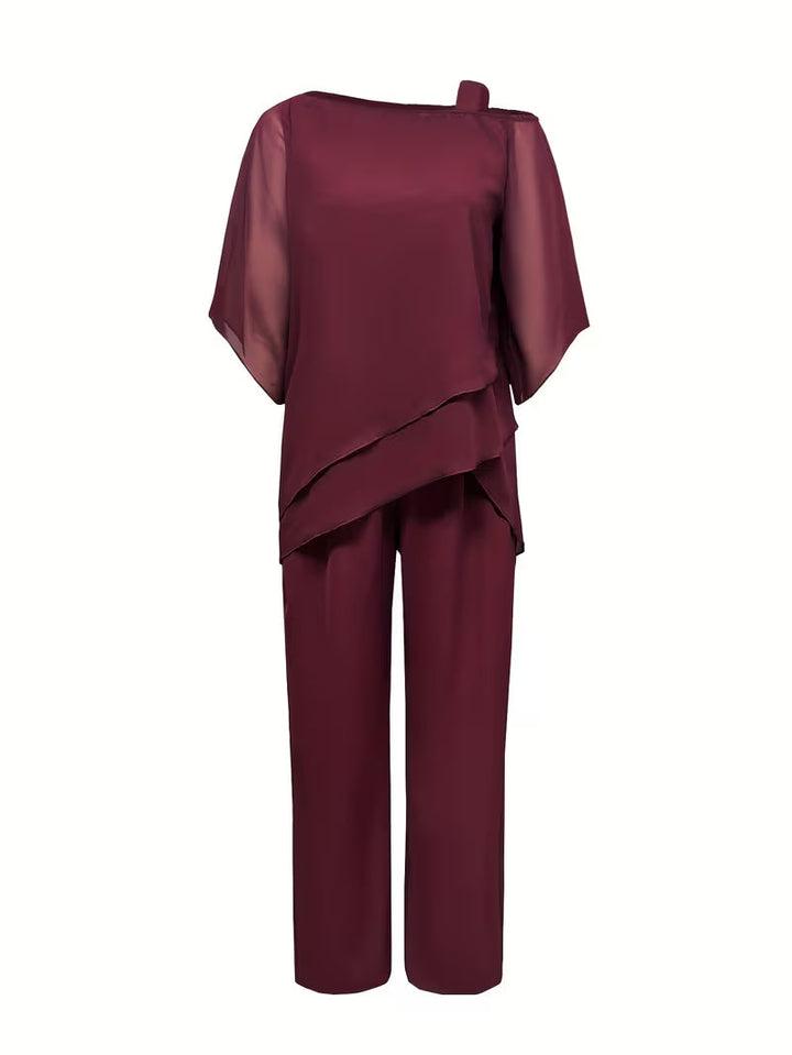 Valerie - Conjunto Dois Peças Soft Drape – Elegância Sem Esforço, Conforto o Dia Todo
