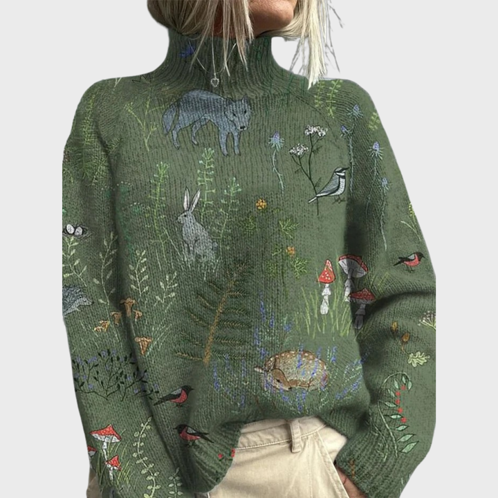 Willow | Cozy Forest Knit Sweater