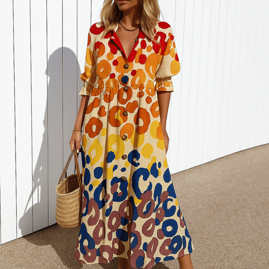 Odessa | Women's Bohemian Dress, Lightweight Flowing Summer Dress for Vacation