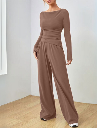 Abigail | Women's Relaxed Fit Two-Piece Set, Coordinated Top and Trousers Outfit