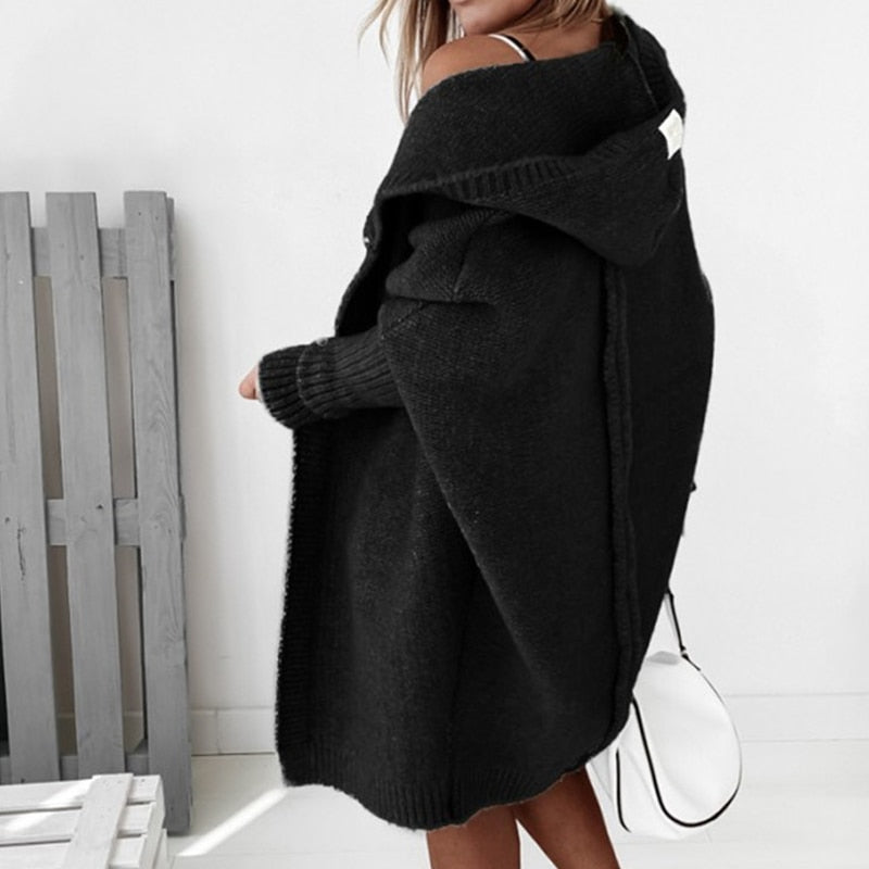 Harper | Cozy Hooded Knit Cardigan