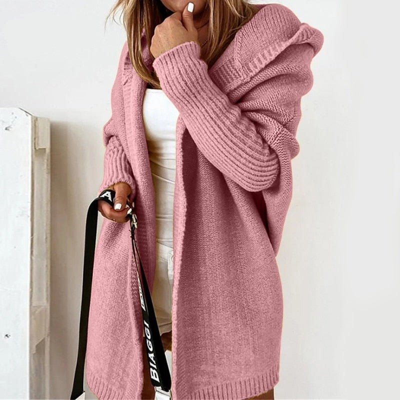 Harper | Cozy Hooded Knit Cardigan
