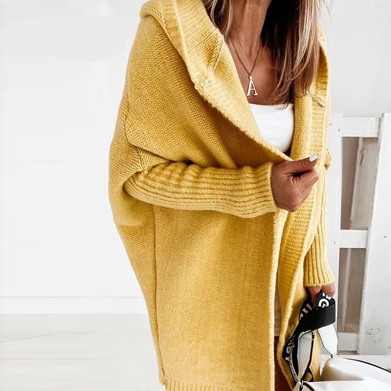 Harper | Cozy Hooded Knit Cardigan
