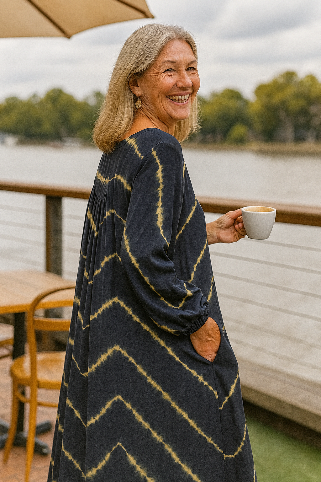 Selora | Vestido Comfort Boho Listrado - Amigo da Barriga