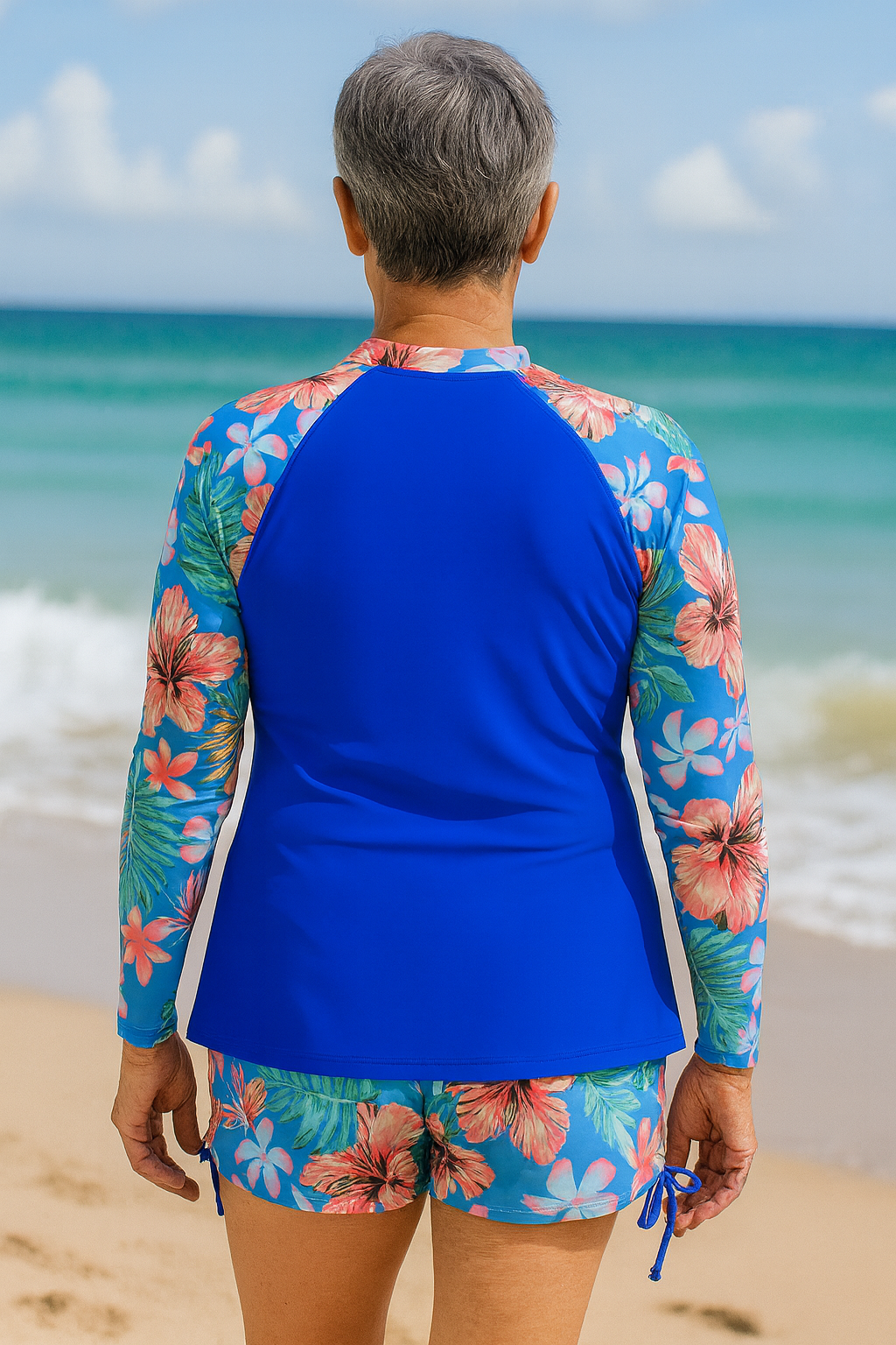 SereniSea Moda Praia | Conjunto Rash com Proteção UV – Elegância Segura ao Sol, Conforto o Dia Todo