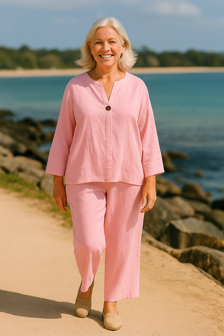 Simone Conjunto Ease 2 peças – Sem Esforço. Elegante. Feito para Mulheres Reais (S-5XL)