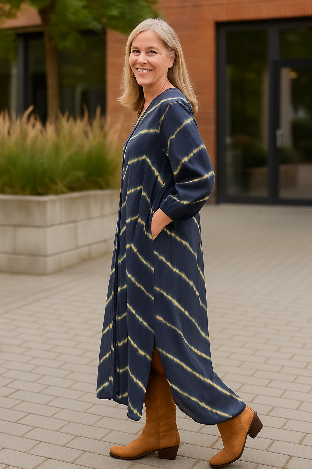 Selora | Vestido Comfort Boho Listrado - Amigo da Barriga
