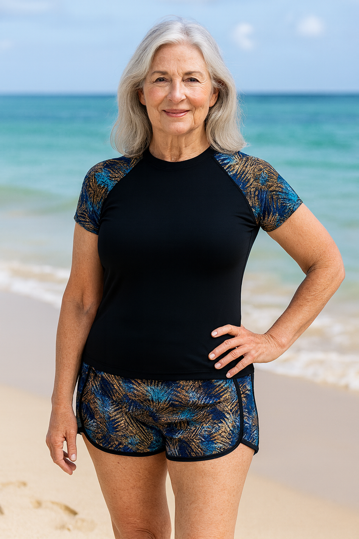 ShoreHaven | Conjunto Tankini com Proteção UV – Confiança Segura ao Sol, Conforto o Dia Todo