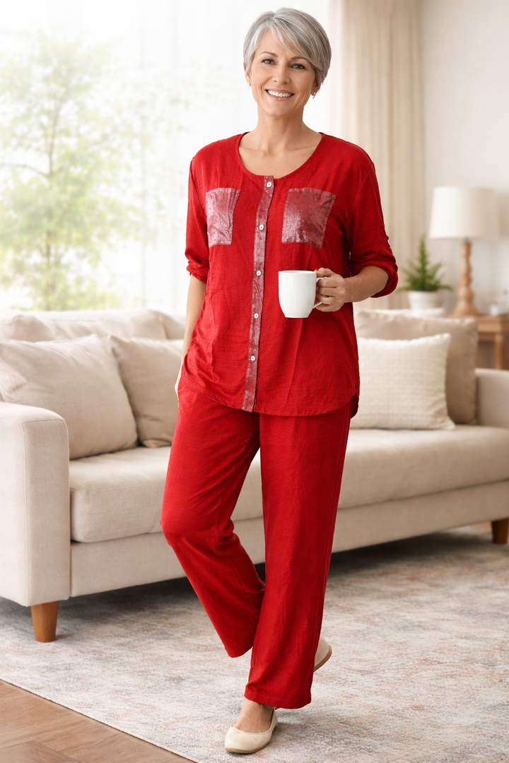 Alma| Conjunto de Duas Peças Refinado – Estilo Sem Esforço, Conforto o Dia Todo
