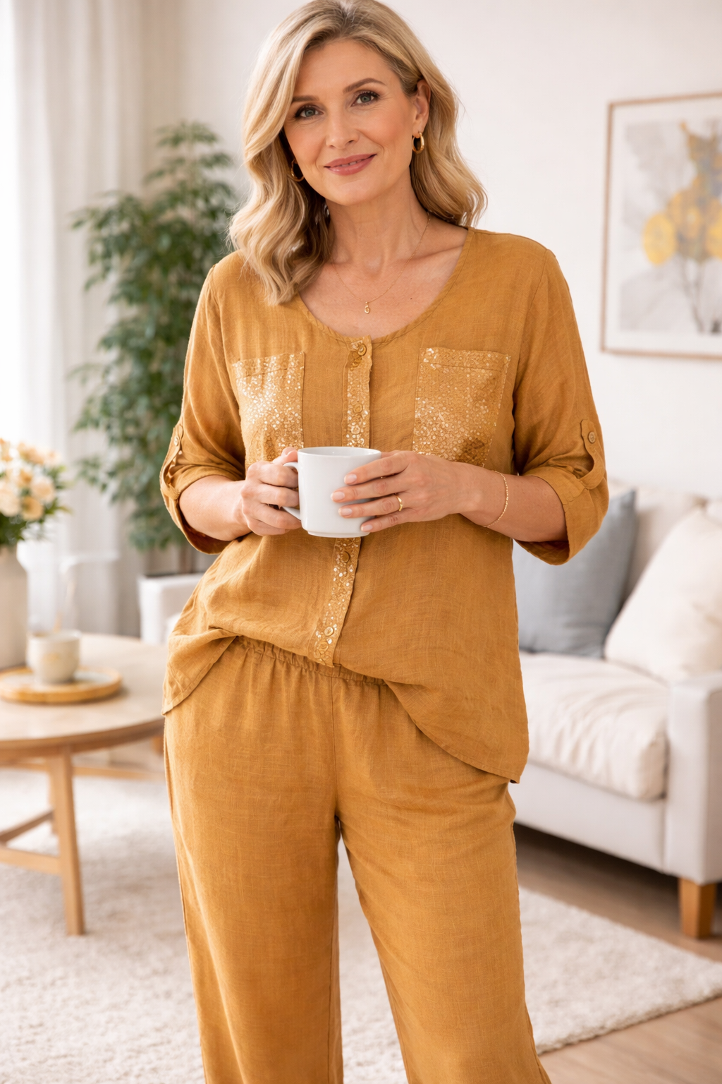 Alma| Conjunto de Duas Peças Refinado – Estilo Sem Esforço, Conforto o Dia Todo