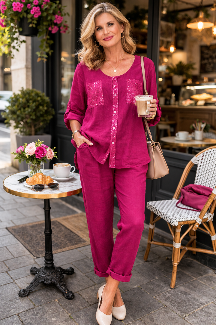 Alma| Conjunto de Duas Peças Refinado – Estilo Sem Esforço, Conforto o Dia Todo