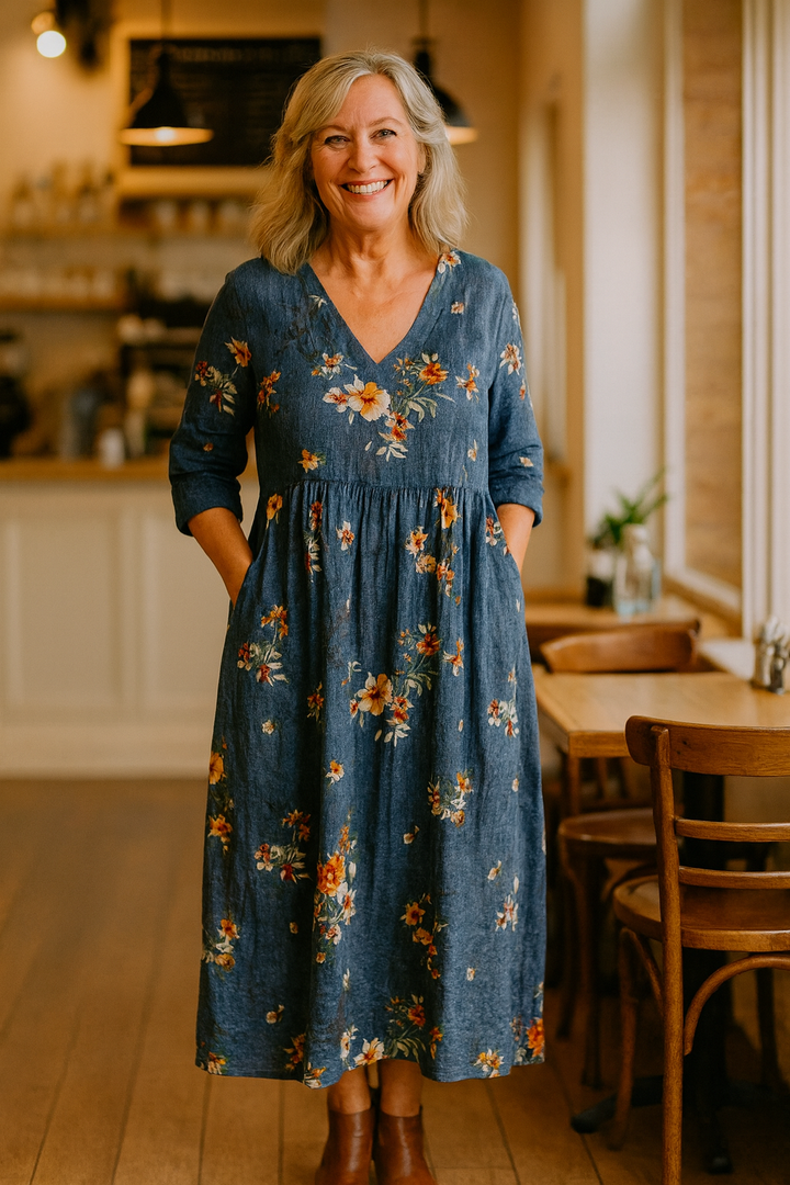 Noelia | Vestido Longo Confortável – Elegância Sem Esforço, Confiança o Dia Todo