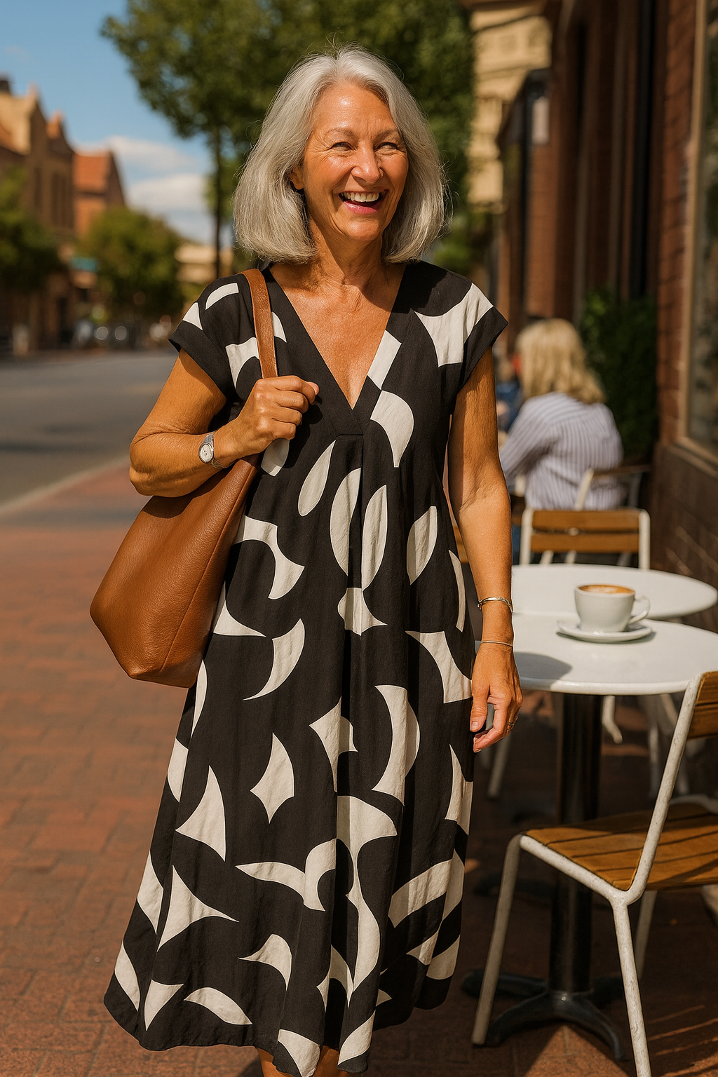Corinne | Vestido Maxi Sofisticado – Caimento Que Valoriza com Cobertura para Barriga