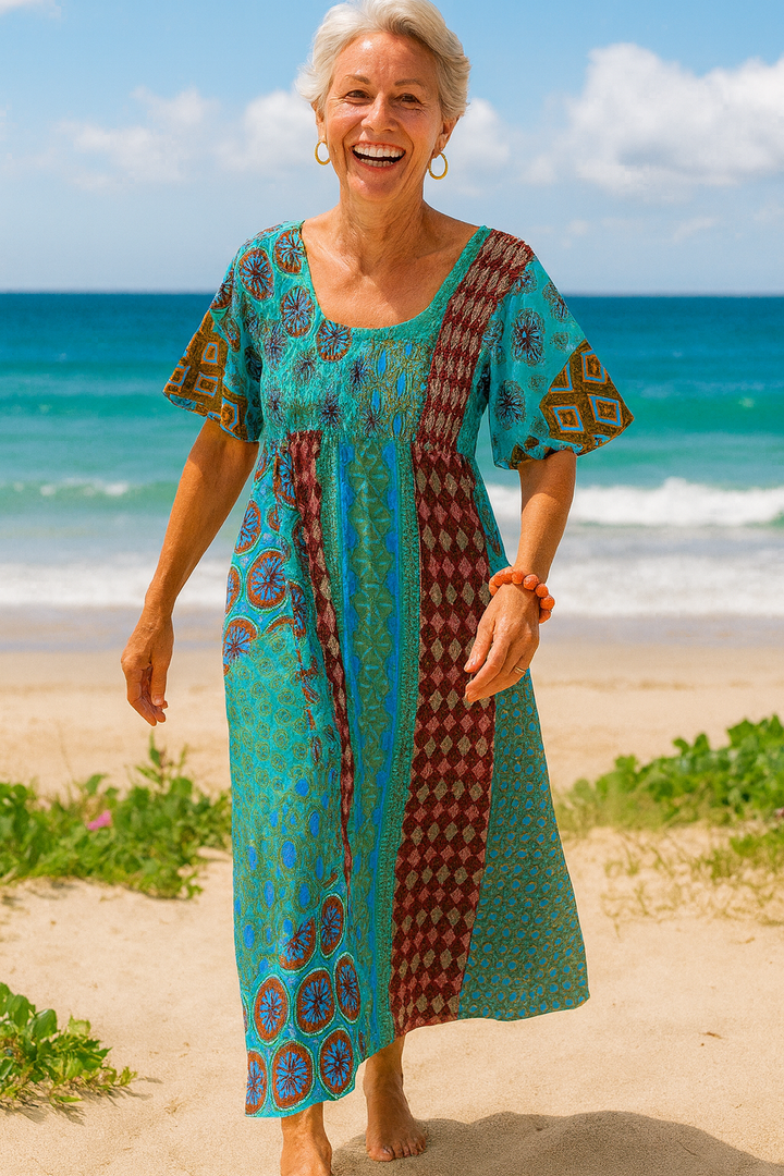 Althea| Vestido Longo Confortável – Facilidade que Valoriza para o Dia a Dia