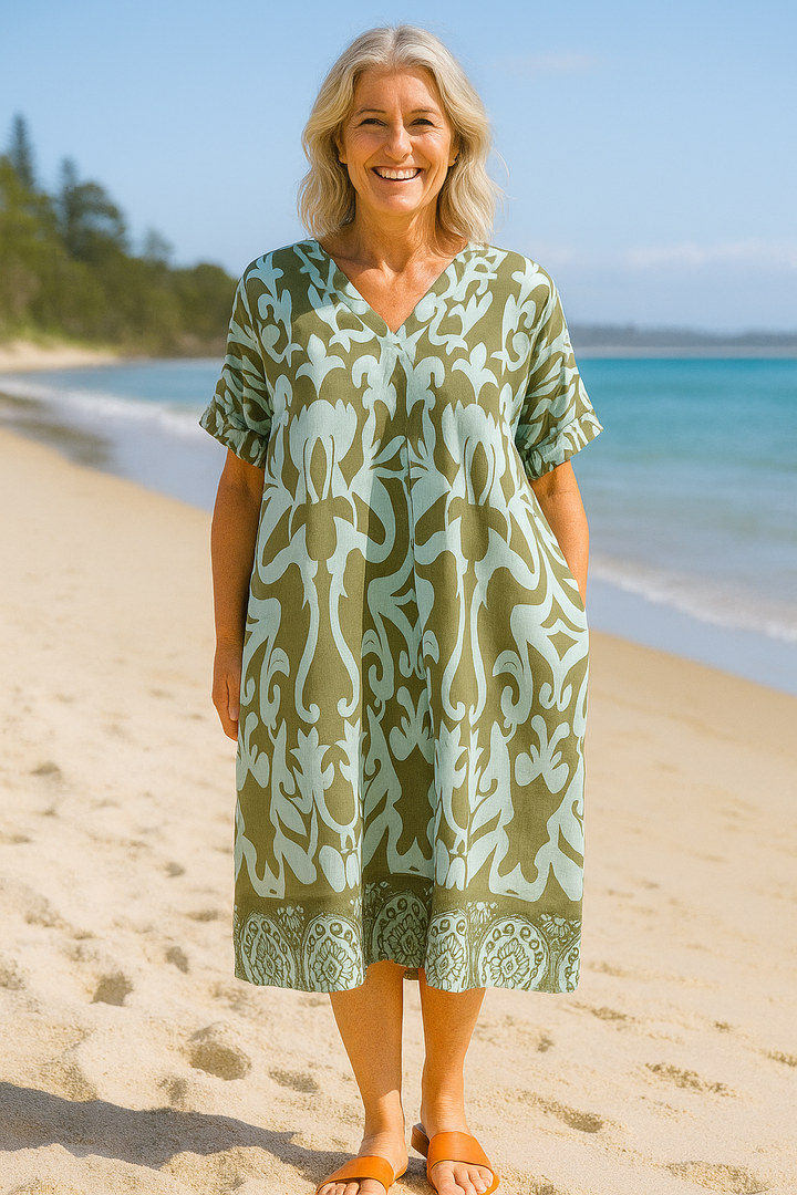 Marisela | Vestido Midi Breeze – Leveza, Confiança e Estilo Despreocupado