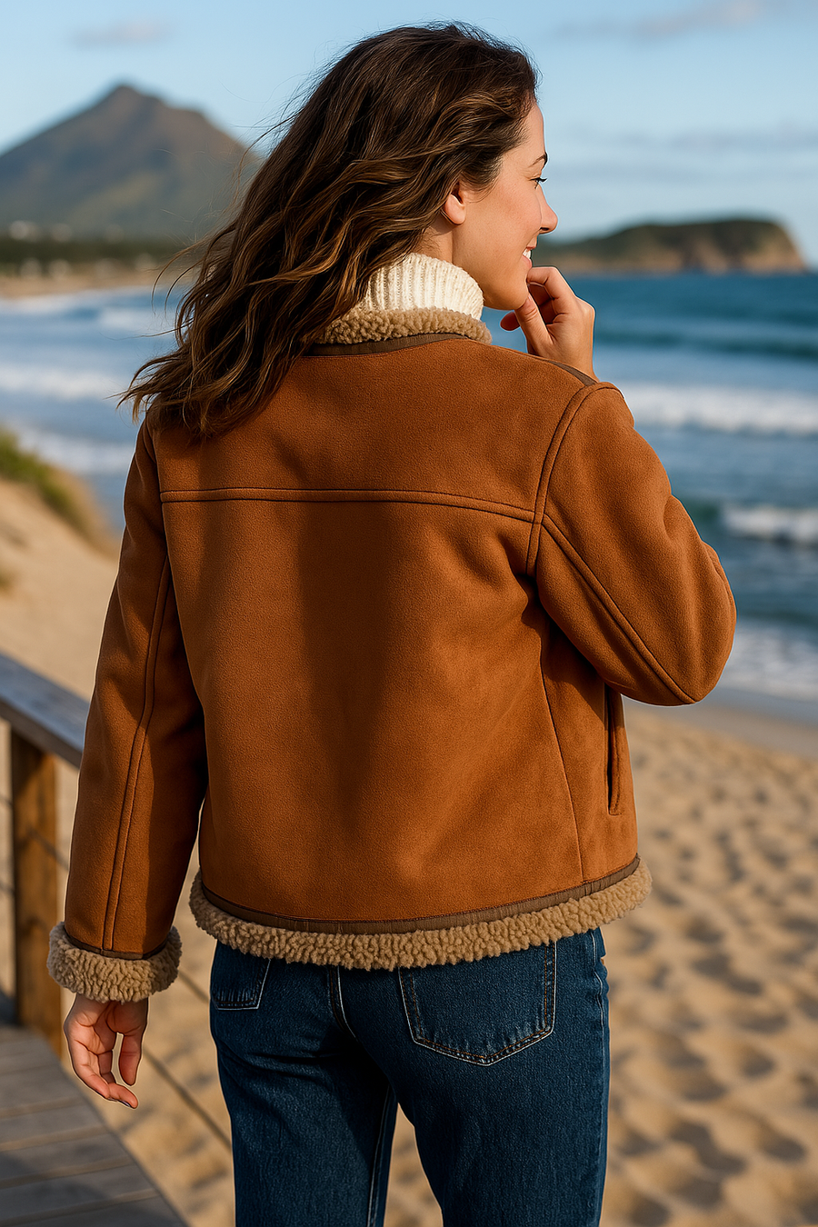 Evy | Women's Genuine Sheepskin Shearling Jacket, Warm Soft Winter Jacket