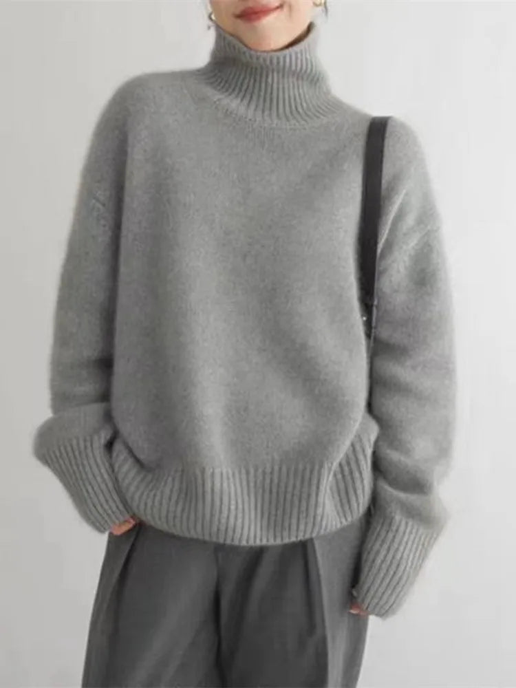 Monica | Elegant High Neck Sweater