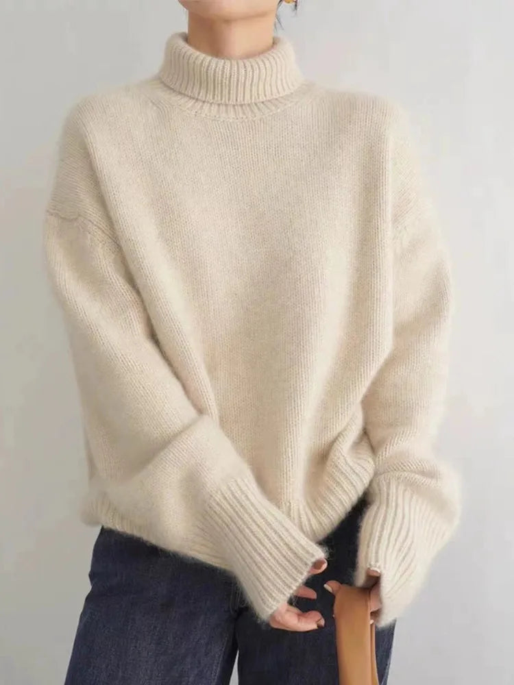 Isabella - Suéter de Cashmere com Gola Alta