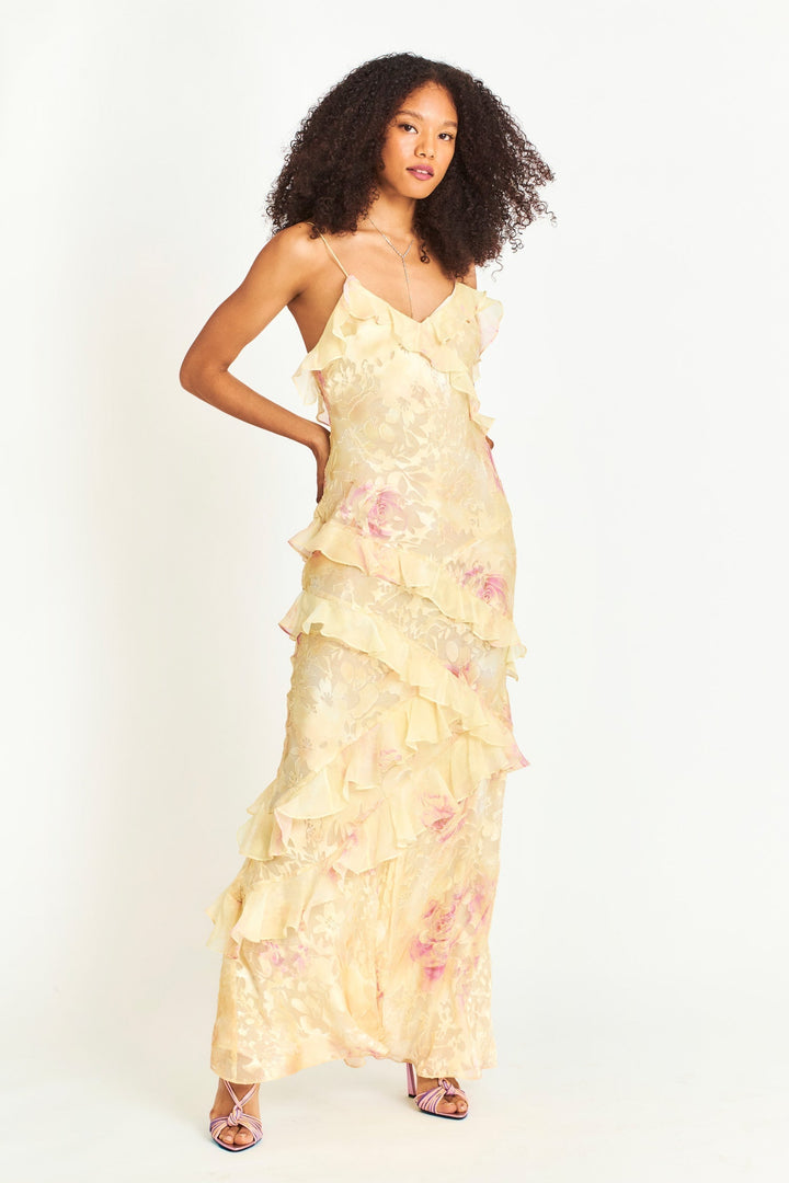 Darcel | Vestido Longo com Babados