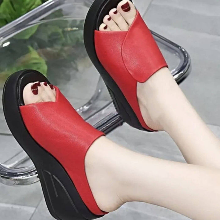 Eliza – Sandálias Ortopédicas Anabela Slip-on