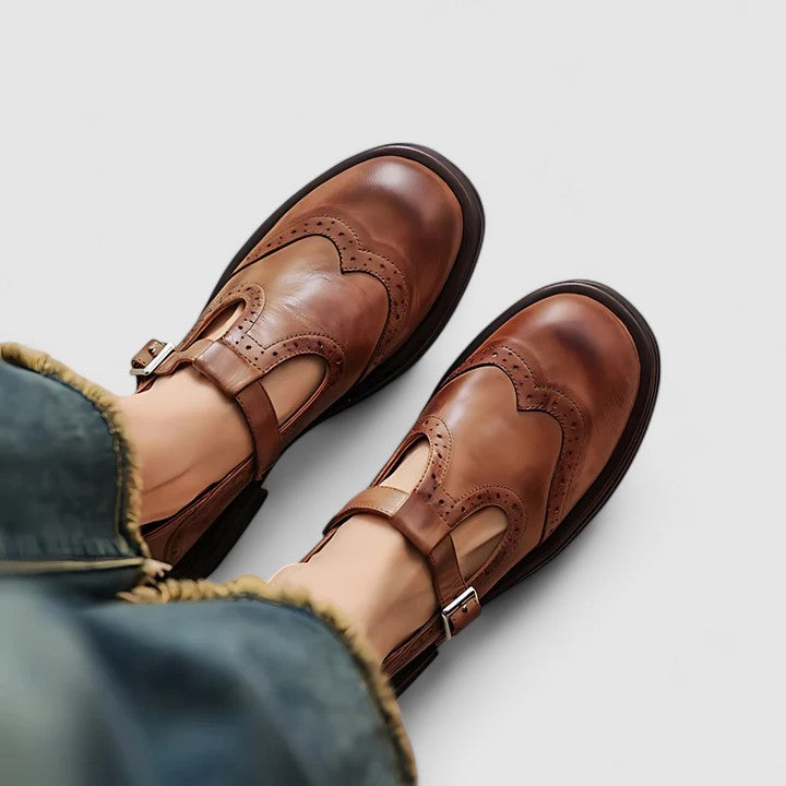 Louisa | Women's Classic Mary Jane Flats, Cushioned Non-Slip Comfort Shoes