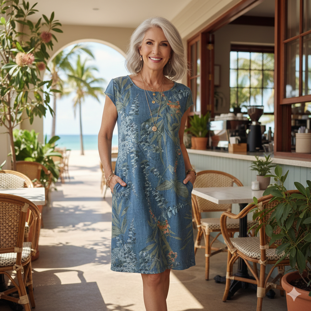 Vestido Sunniva Canvas Charm - Estilo Diário Sem Esforço