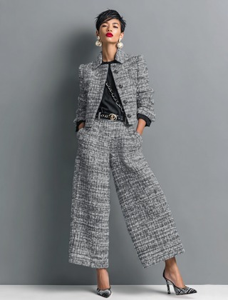 Akira | Women's Tailored Two-Piece Set, Long Sleeve Jacket and Pants for Work