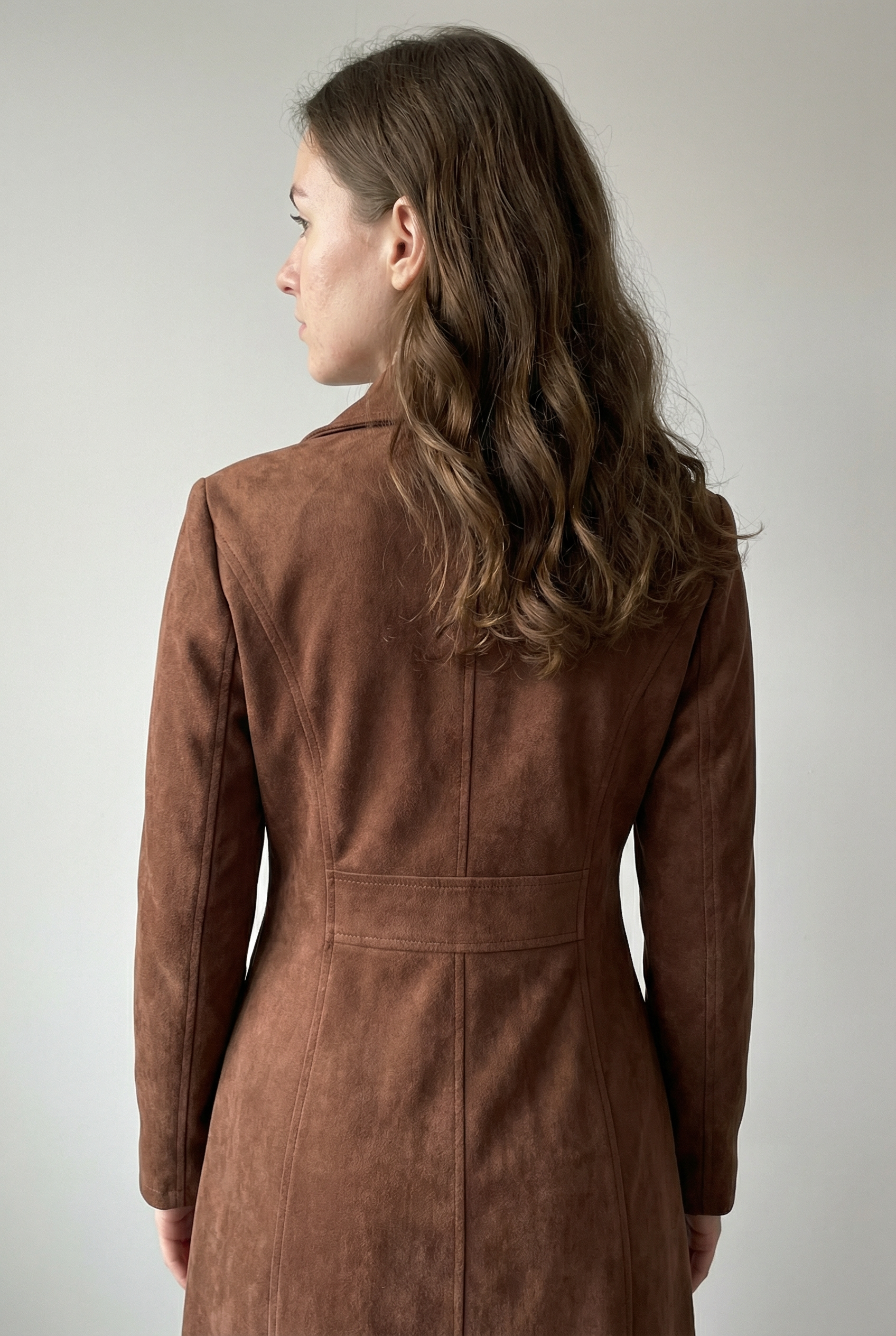 Teresa | Women's Longline Trench Coat, Structured Classic Layering Coat
