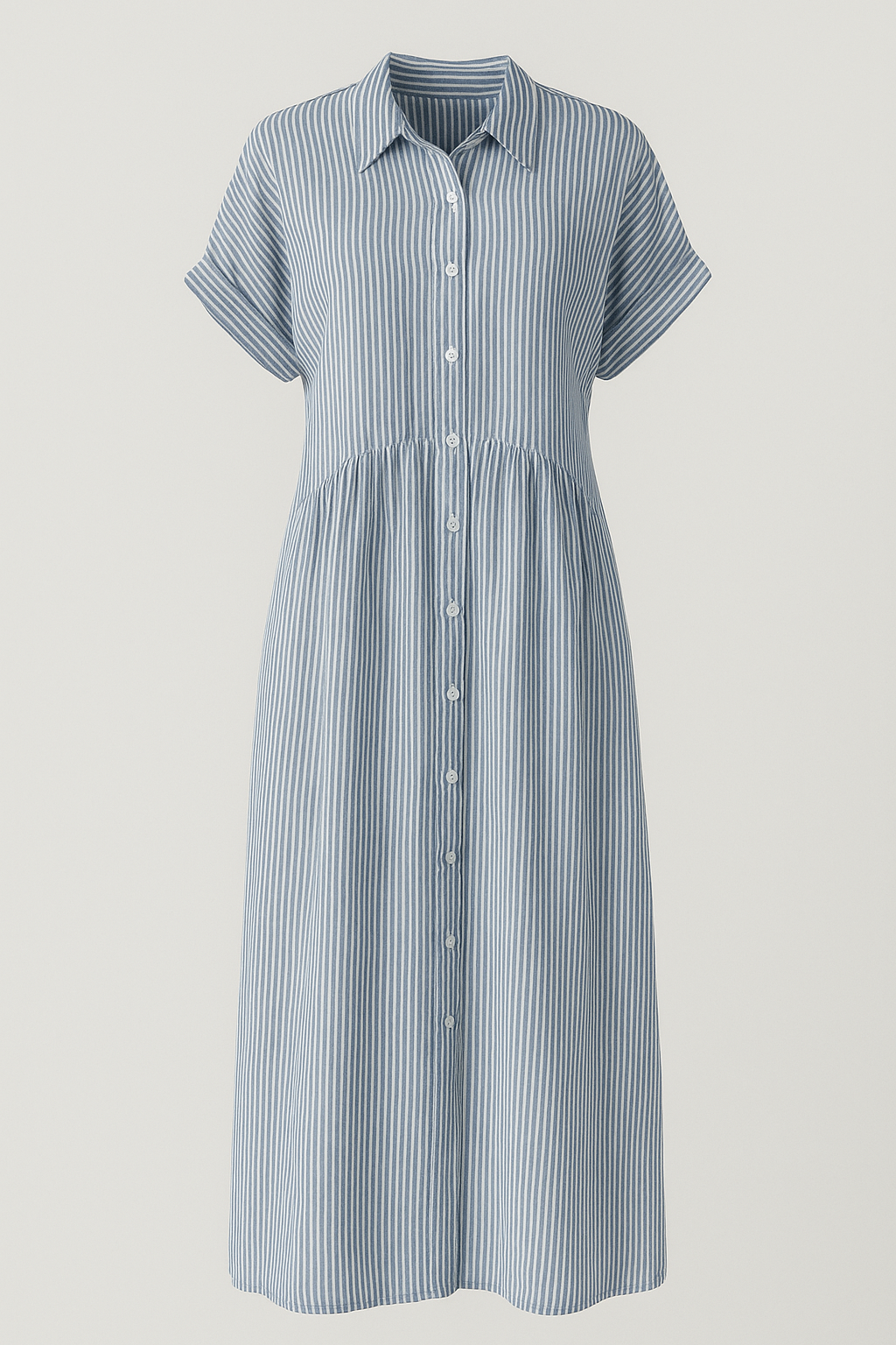 Vestido Midi Elegante Feminino com Bolsos