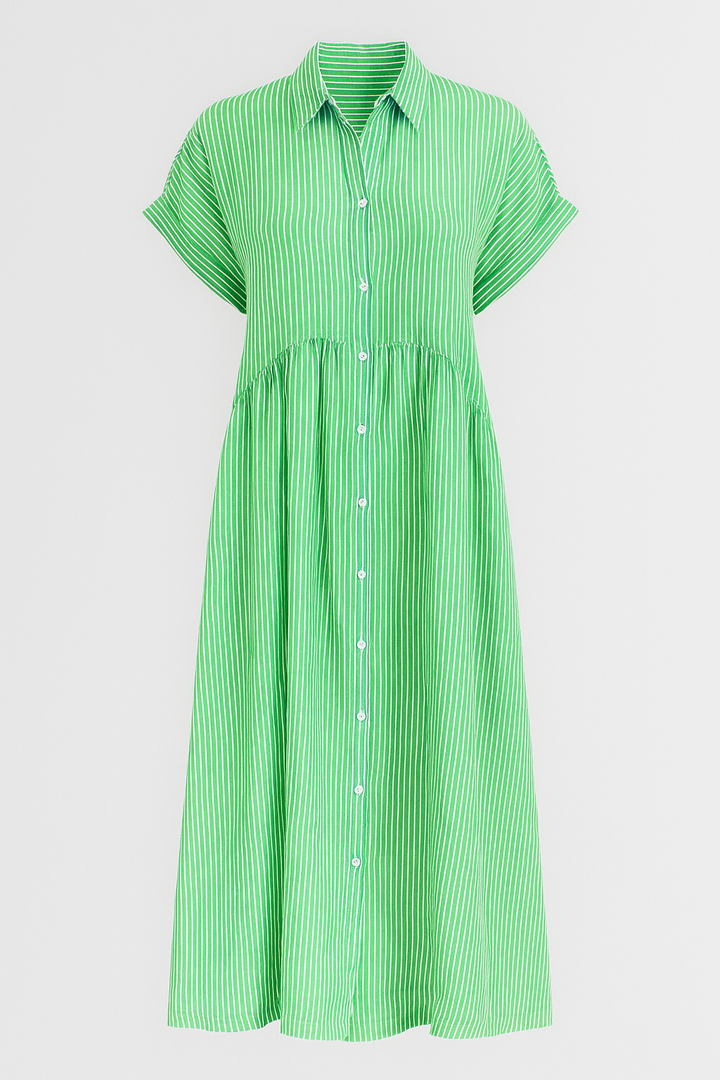 Vestido Midi Elegante Feminino com Bolsos