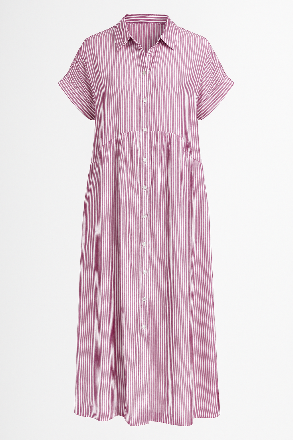 Vestido Midi Elegante Feminino com Bolsos