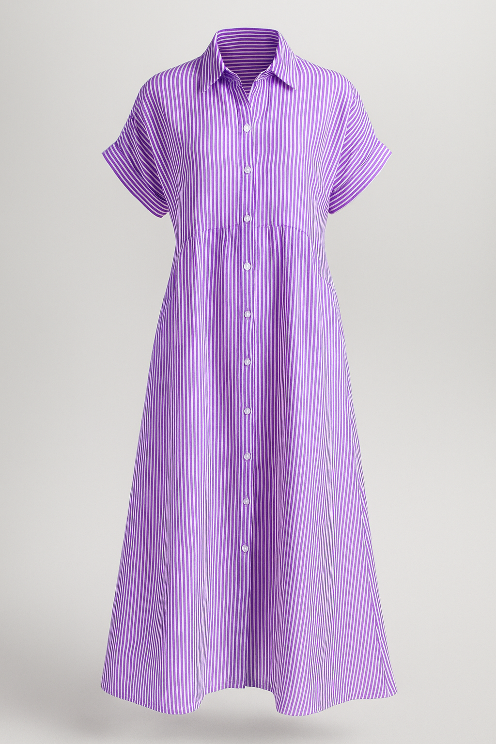 Vestido Midi Elegante Feminino com Bolsos