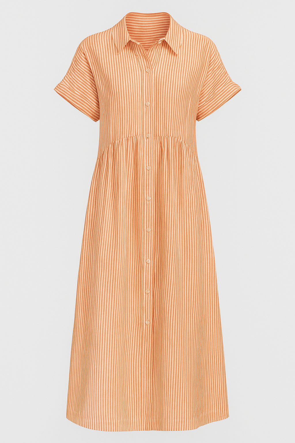 Vestido Midi Elegante Feminino com Bolsos